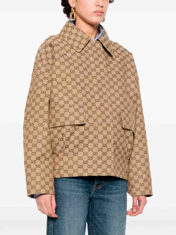 The Best Shops GUCCI: bombers - `Gg Canvas` Bomber Jacket