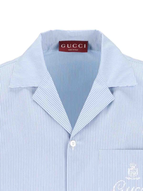 The Best Shops GUCCI: shirts - Thin Strip `Disco` Bowling Shirt