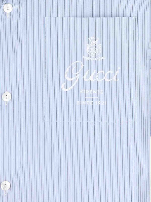 Thin Strip `Disco` Bowling Shirt shop online: GUCCI