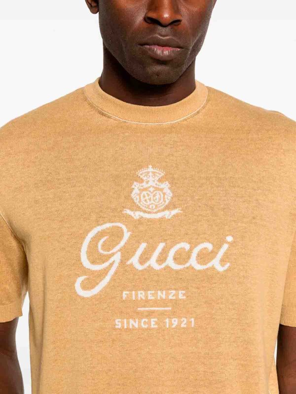 The Best Shops GUCCI: crew necks - Short Sleeve Crew-Neck Sweater
