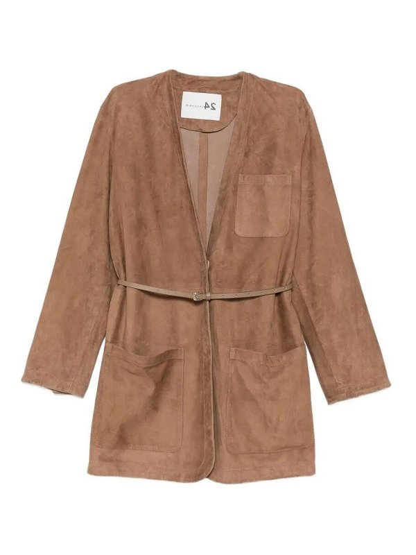 MANZONI24: レザージャケット - レザージャケット - ブラウン