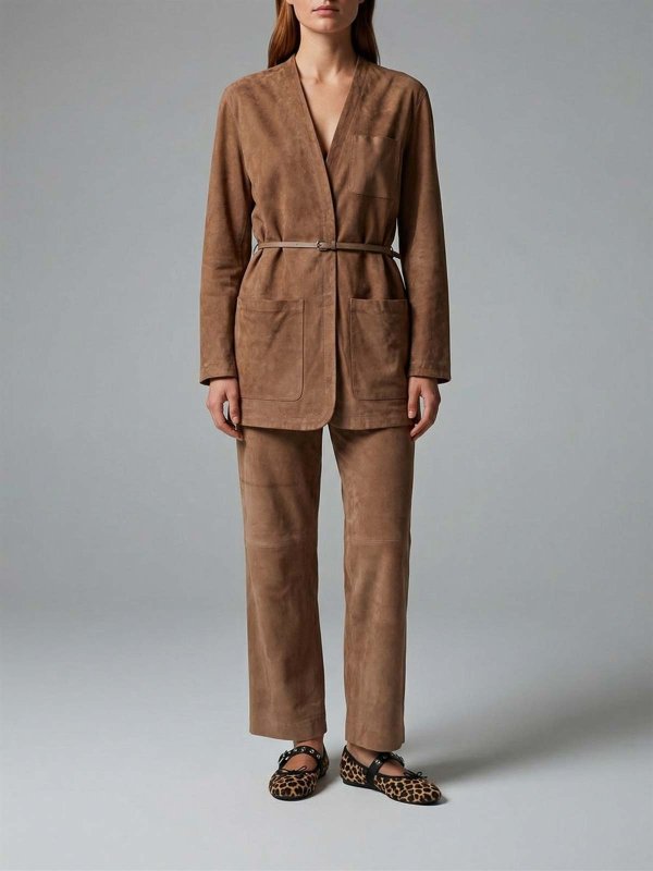 レザージャケット - ブラウン Replica 
online: MANZONI24