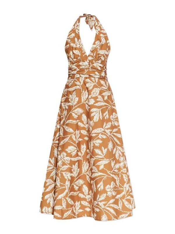 Max Mara: ニーレングスドレス - 膝丈ドレス - キャメル