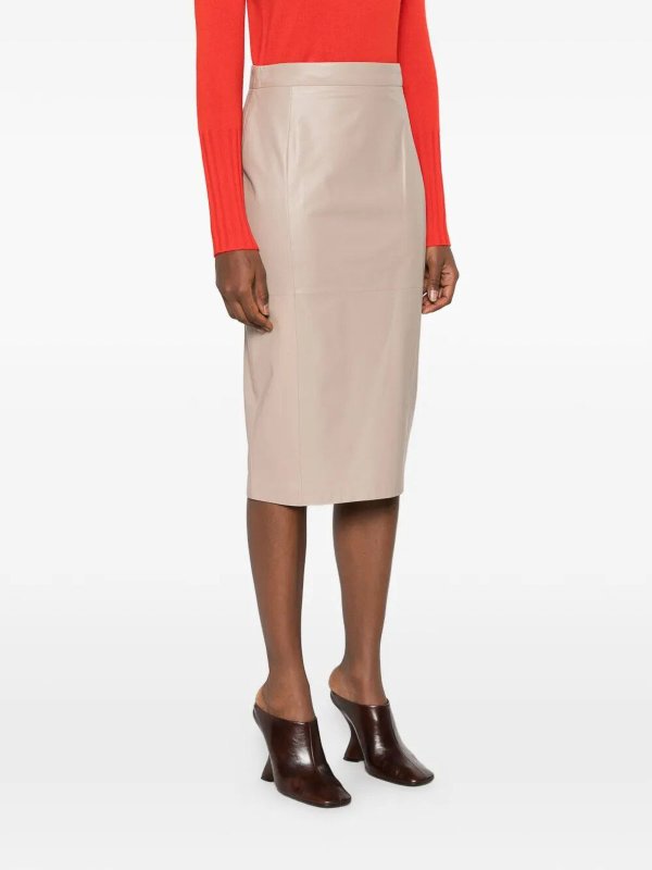 Max Mara buy online Lederrock - Hellbeige