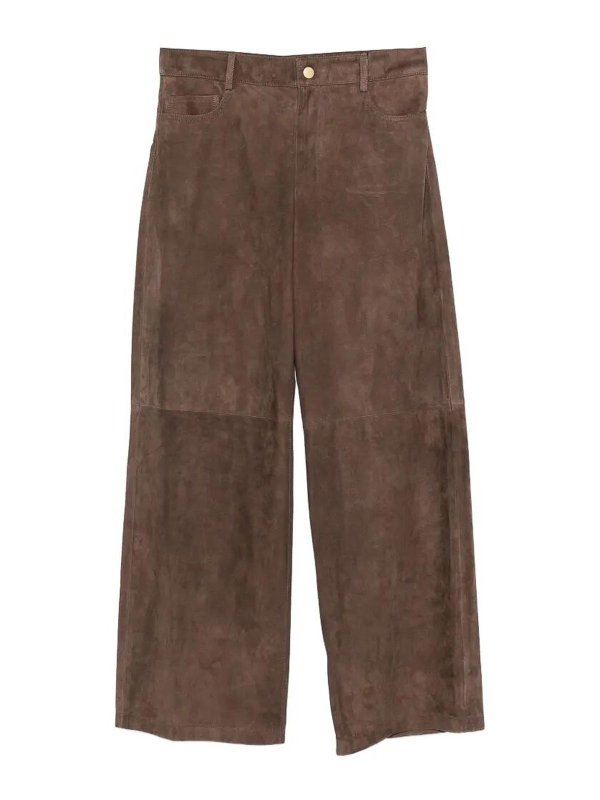 Max Mara: casual trousers - `Maxmara S` Leather Pants