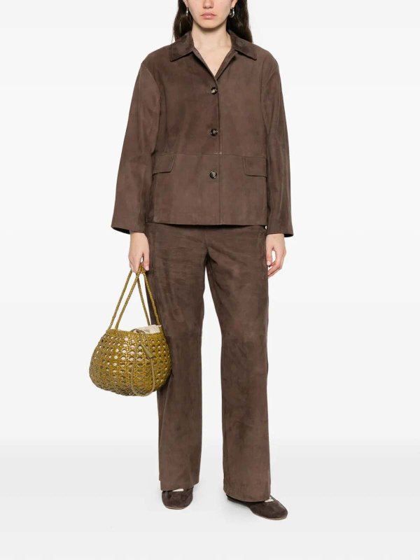Max Mara: casual trousers online - `Maxmara S` Leather Pants
