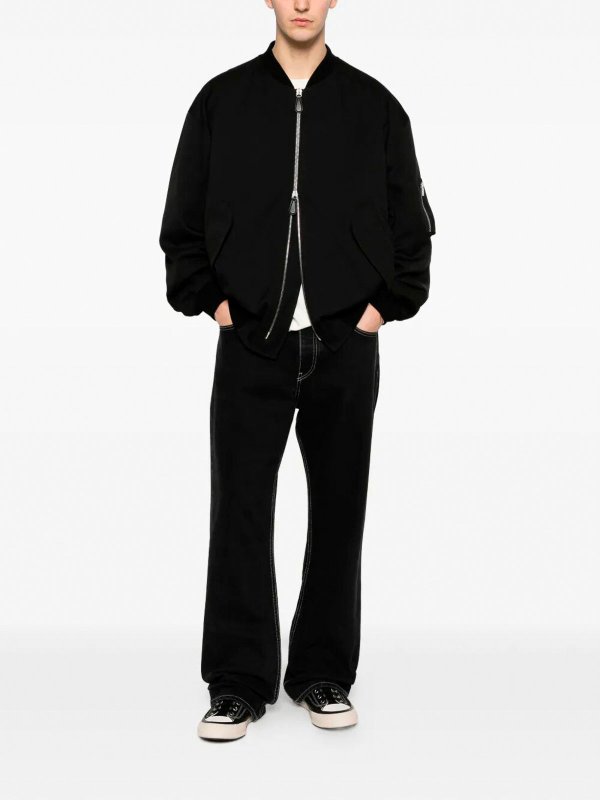 OFF-WHITE: straight leg jeans online - `Half Arrow` Slim Relax Jeans