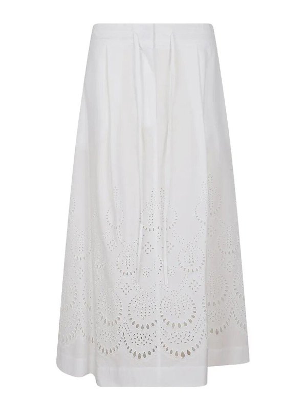 P.A.R.O.S.H.: Knielange und Midi Röcke online - Midirock - Weiß