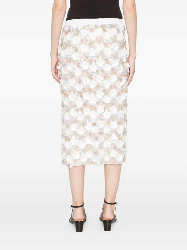 The Best Shops P.A.R.O.S.H.: Faldas media pierna y semilargas - Falda Semilarga - Blanco