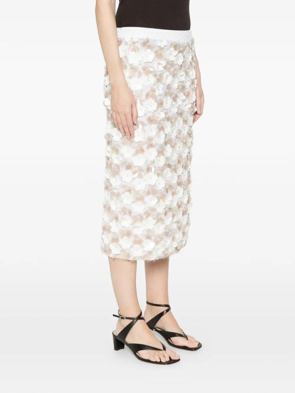 Falda Semilarga - Blanco shop online: P.A.R.O.S.H.