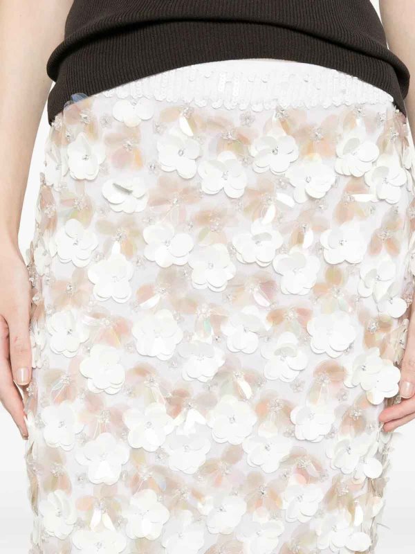 P.A.R.O.S.H. buy online Falda Semilarga - Blanco