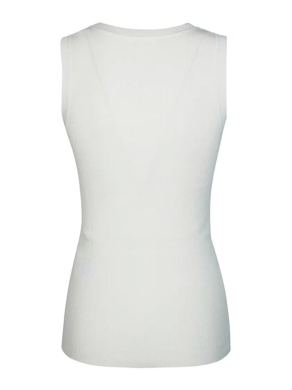 The Best Shops P.A.R.O.S.H.: Strickpullover mit Rundhalsausschnitt - Rundhalspullover - Weiß