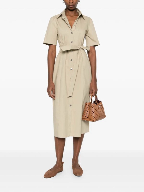 PATRIZIA PEPE: ニーレングスドレス online - 膝丈ドレス - ベージュ