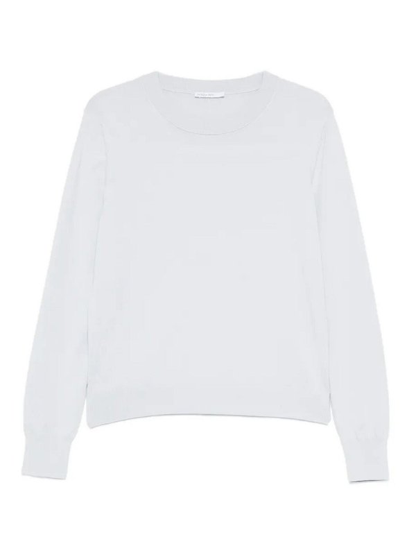 PATRIZIA PEPE: Strickpullover mit Rundhalsausschnitt - Rundhalspullover - Grau