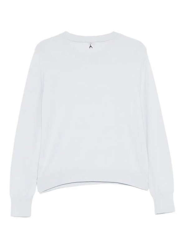 PATRIZIA PEPE: Strickpullover mit Rundhalsausschnitt online - Rundhalspullover - Grau