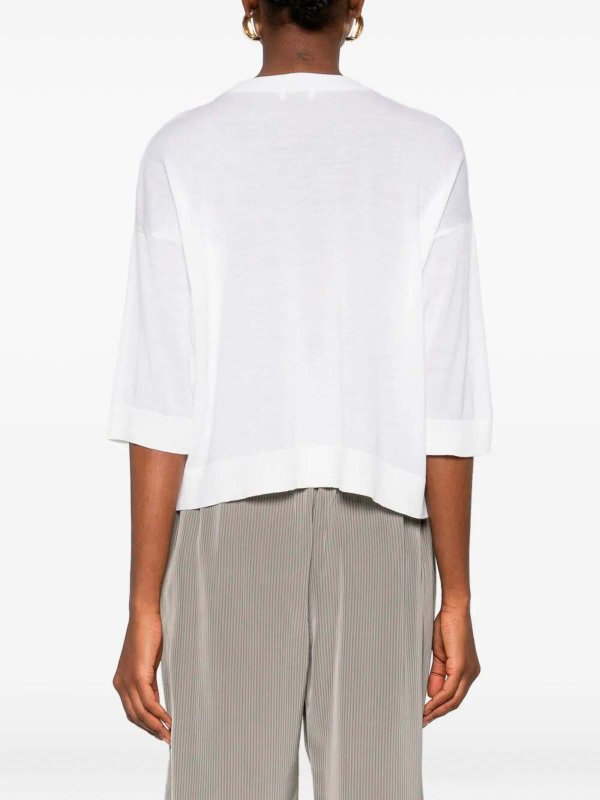 Rundhalspullover - Weiß shop online: PESERICO