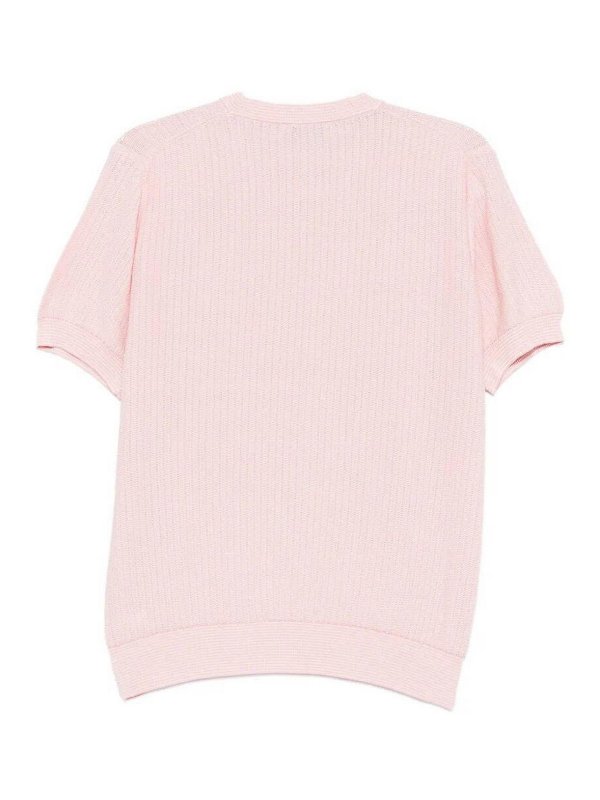 PIACENZA 1733: Strickpullover mit Rundhalsausschnitt online - Rundhalspullover - Hellrosa