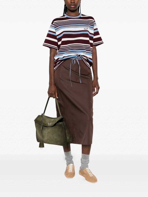 PRADA: crew necks online - Striped Round Neck