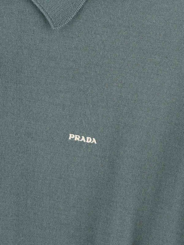 Superfine Wool Polo Shirt shop online: PRADA