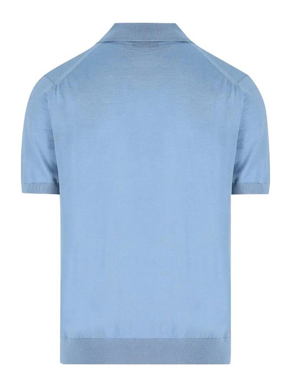PRADA: polo shirts online - Superfine Wool Polo Shirt