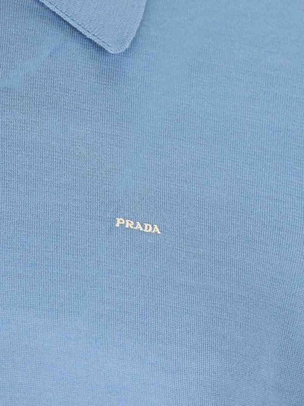 Superfine Wool Polo Shirt shop online: PRADA