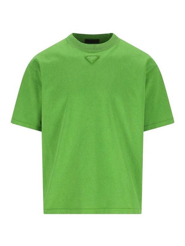 PRADA: t-shirts - Cotton T-Shirt