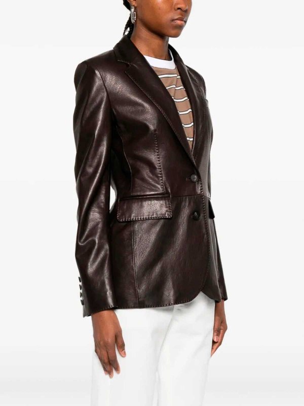 The Best Shops TAGLIATORE: leather jacket - Leather Jacket