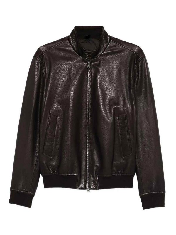 TAGLIATORE: leather jacket - Leather Jacket