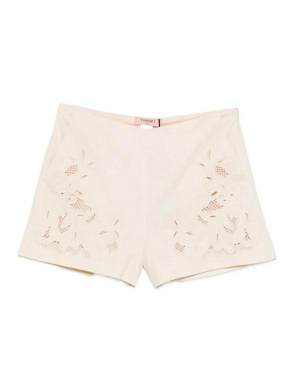 TWINSET: Hosen Shorts - Shorts - Weiß