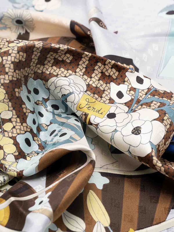 The Best Shops FENDI: Stoles & Shawls - ` Gardening` Print Foulard