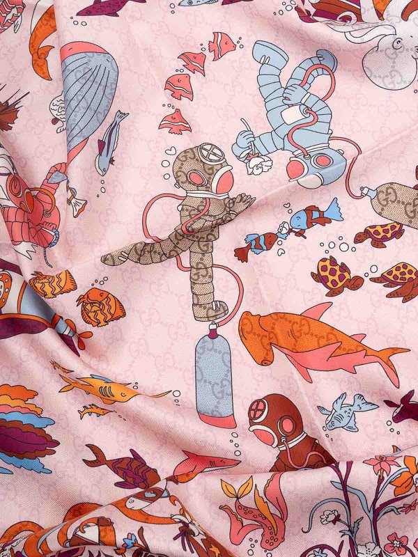 The Best Shops GUCCI: Stoles & Shawls - `Submarine` Foulard