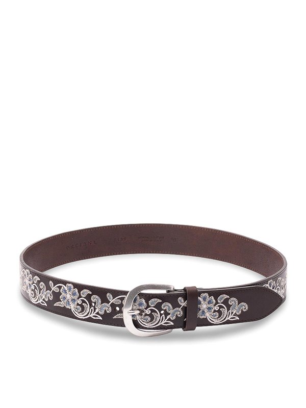 ORCIANI: Cinturones - Cinturón - Marrón Oscuro