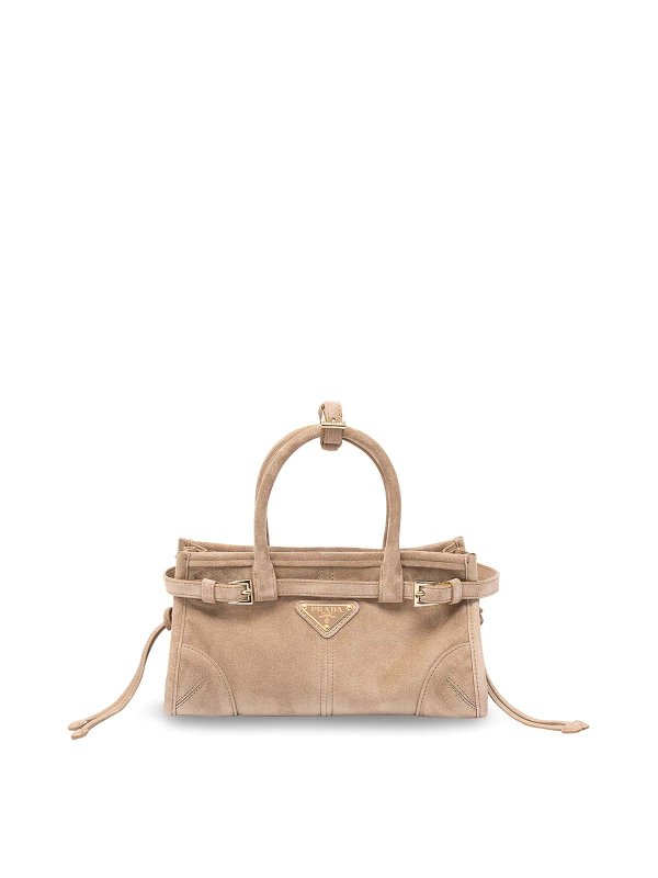 PRADA: totes bags - ` Bonnie` Medium Suede Handbag