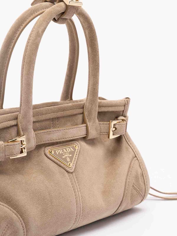 ` Bonnie` Medium Suede Handbag shop online: PRADA