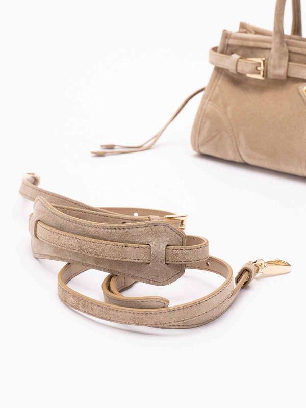 PRADA buy online ` Bonnie` Medium Suede Handbag