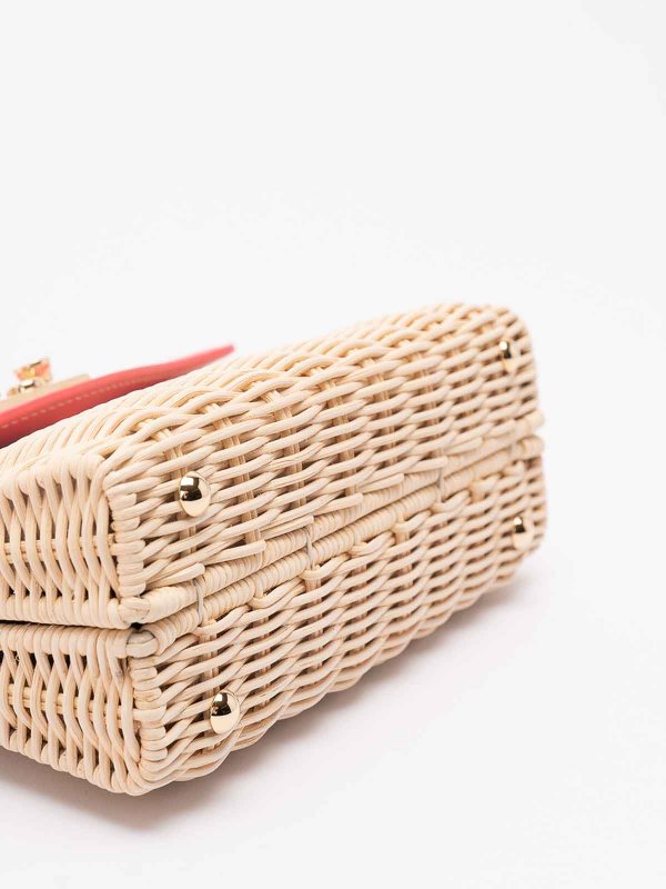RODO buy online Wicker And Leather Small Handbag