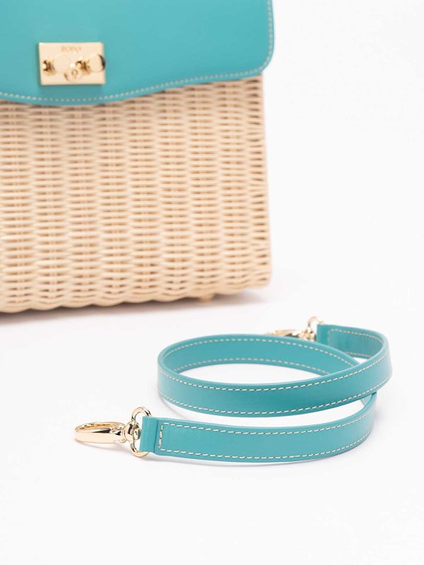 Wicker And Leather Medium Handbag Replica 
online: RODO