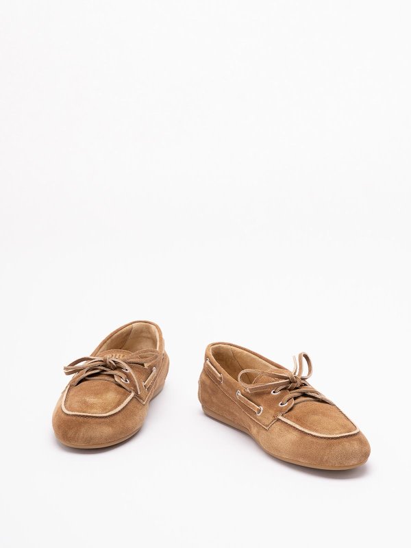 MIU MIU: Loafers & Slippers online - Faded Unlined Suede Loafers
