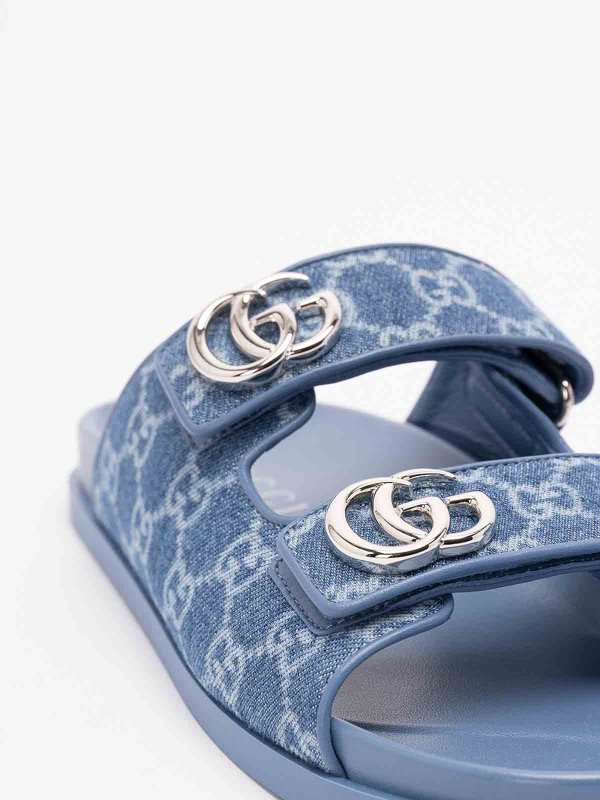 GUCCI buy online `Marmont` Denim Slides With `Gg`
