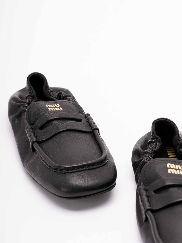 MIU MIU buy online Ruches Nappa Leather Loafers