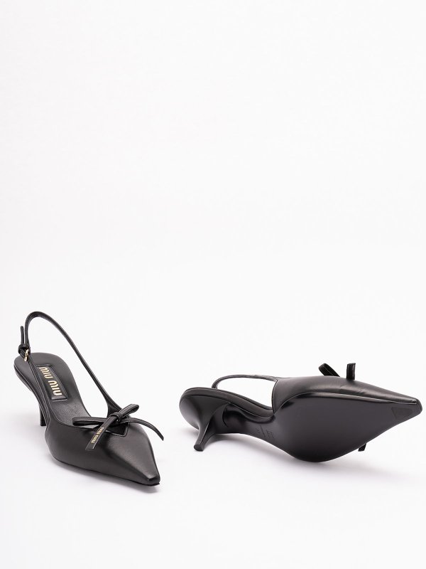 Leather Sling-Back Pumps shop online: MIU MIU