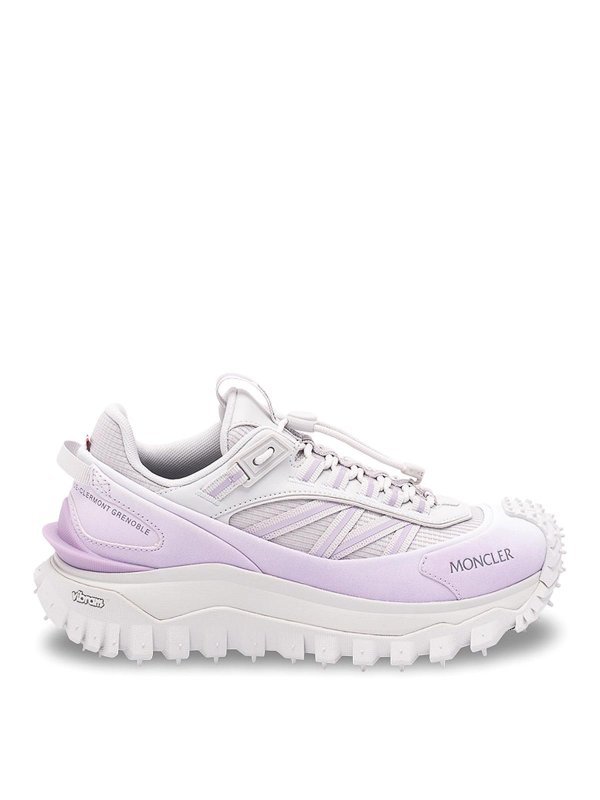 MONCLER: Chaussures de sport - Baskets - Argent