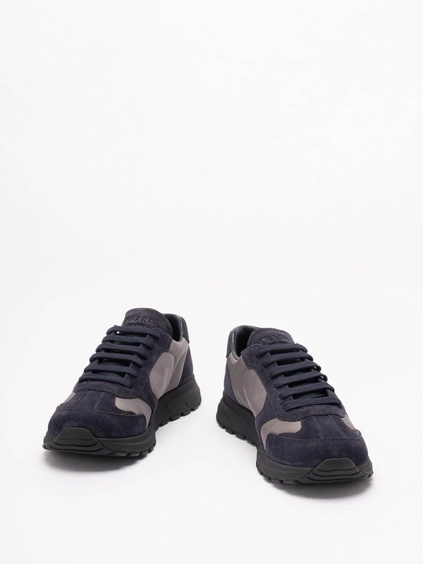 PRADA: trainers online - Suede And Re-Nylon Sneakers