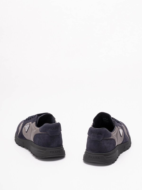 The Best Shops PRADA: trainers - Suede And Re-Nylon Sneakers