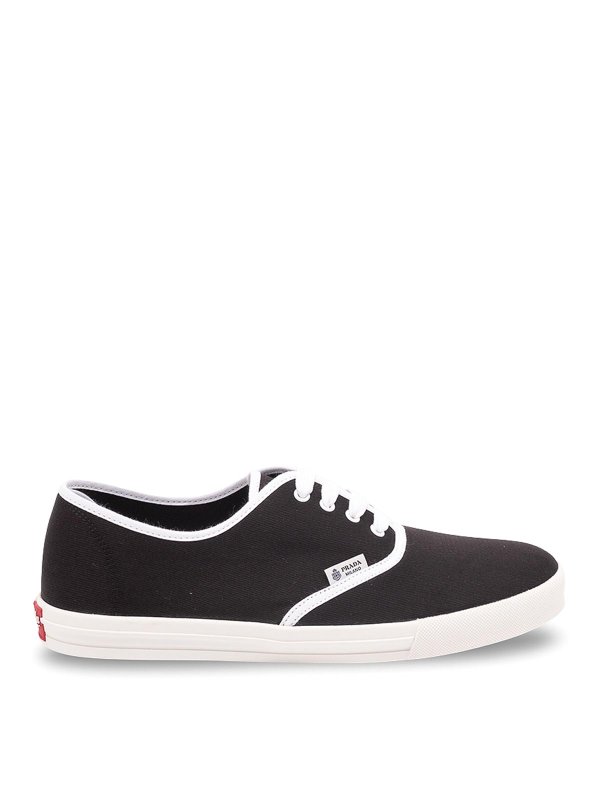 PRADA: trainers - `Imprint` Cotton Sneakers