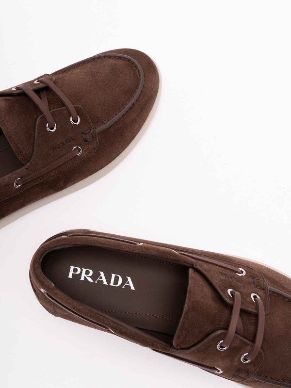 PRADA buy online Suede Boat Shoes