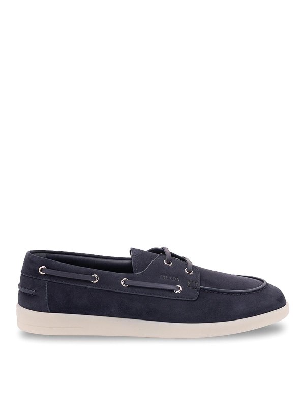 PRADA: Loafers & Slippers - Suede Boat Shoes