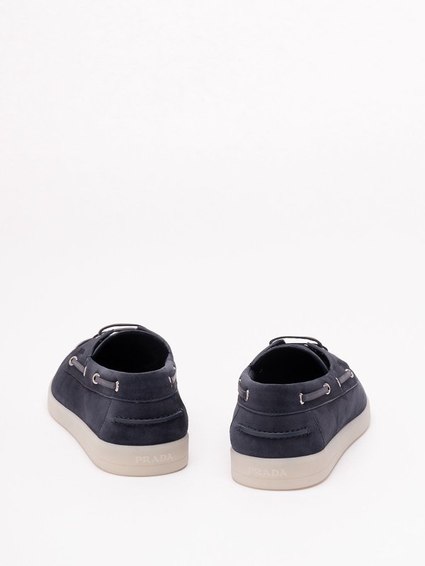 The Best Shops PRADA: Loafers & Slippers - Suede Boat Shoes