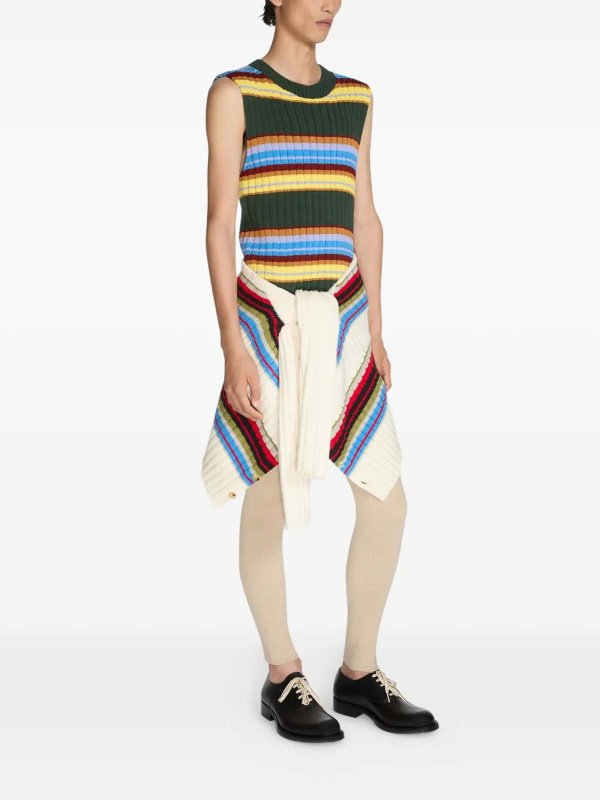 The Best Shops DRIES VAN NOTEN: Pull col rond - Pull Col Rond - Vert