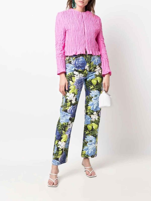 m.s.g.m.: casual jackets online - Geraffte Blusejacke In Pink